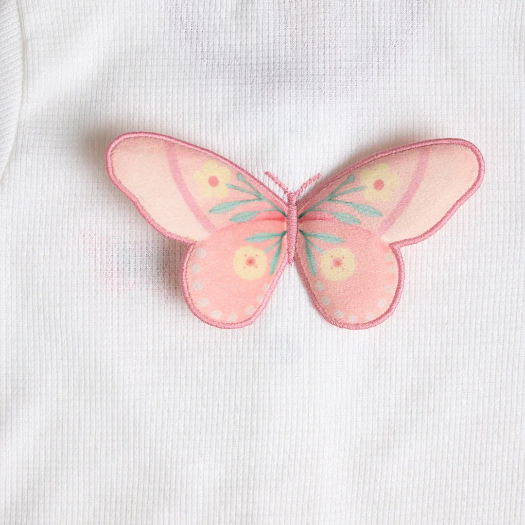 Pijama Floral Mariposa Crudo - Image 2