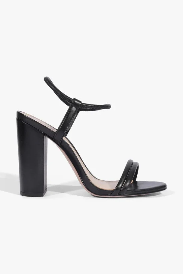 Sandalia De Piel Negra Gimenez