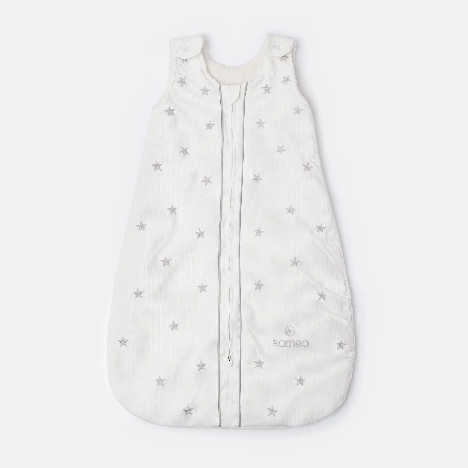 Sleeping Bag Cierre Estrellas Gris Bordado