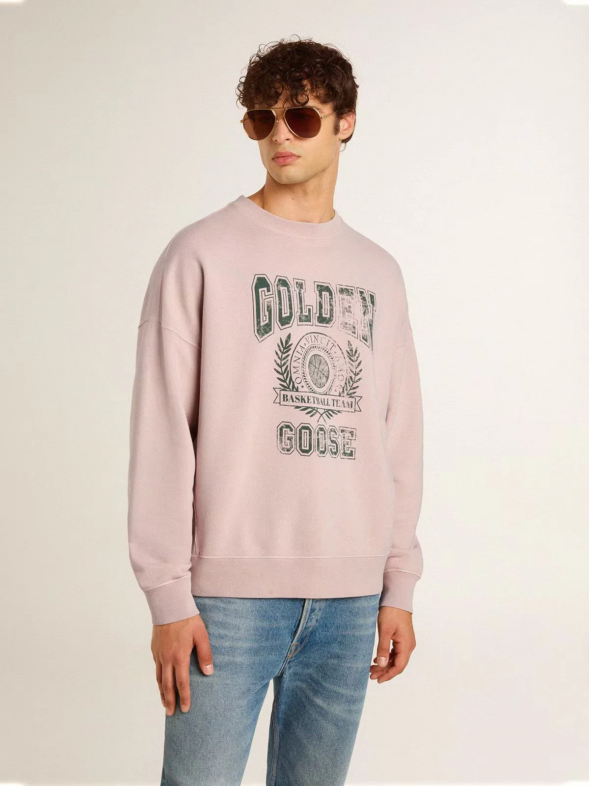 Jersey Crew Neck Vintage College Print - Image 3