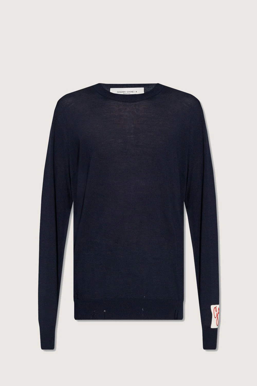 Sweater Golden Knit Crew Neck Light Wool - Image 2