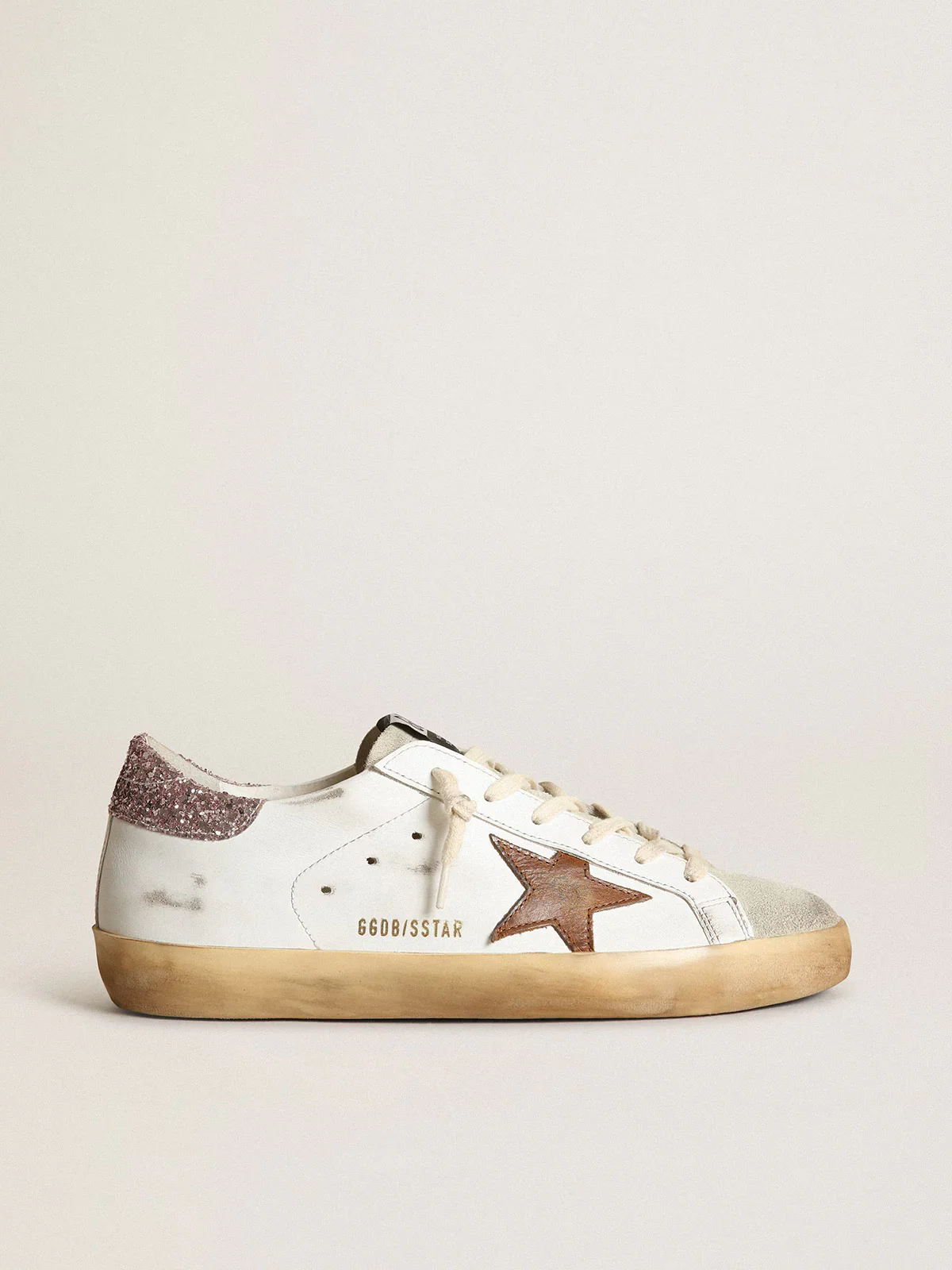 Tenis Golden Goose Super Star Leather Vintage Leath Star Glitter Heel Mujer