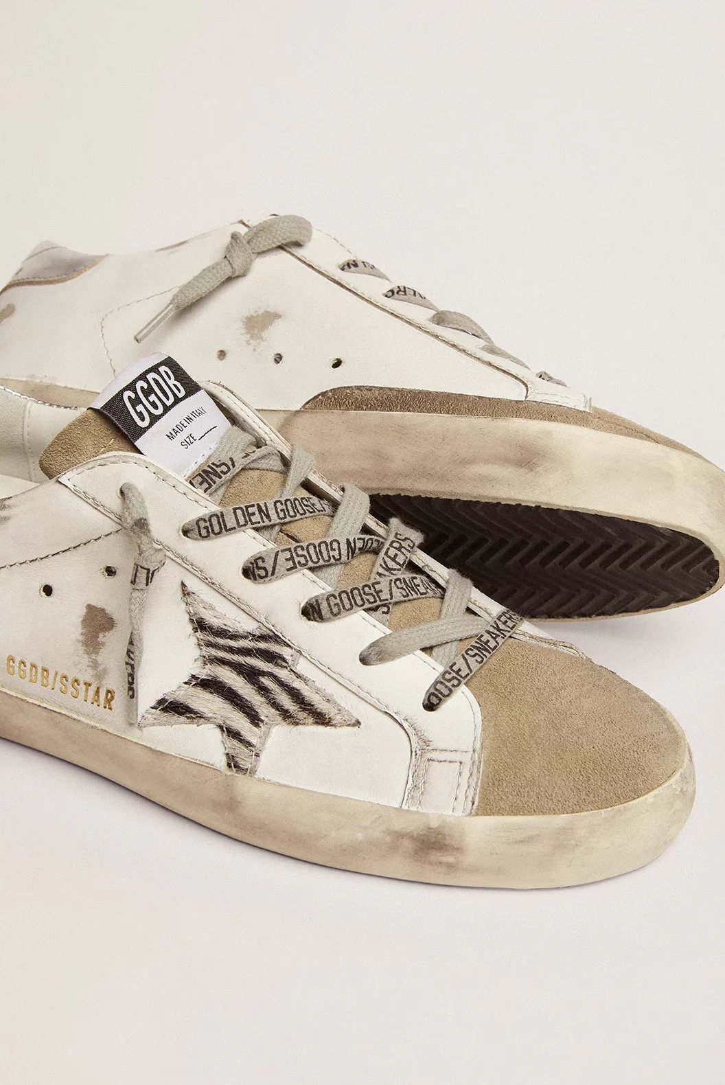 Tenis Golden Goose Super Star Leather Zebra Horsy Mujer - Image 3