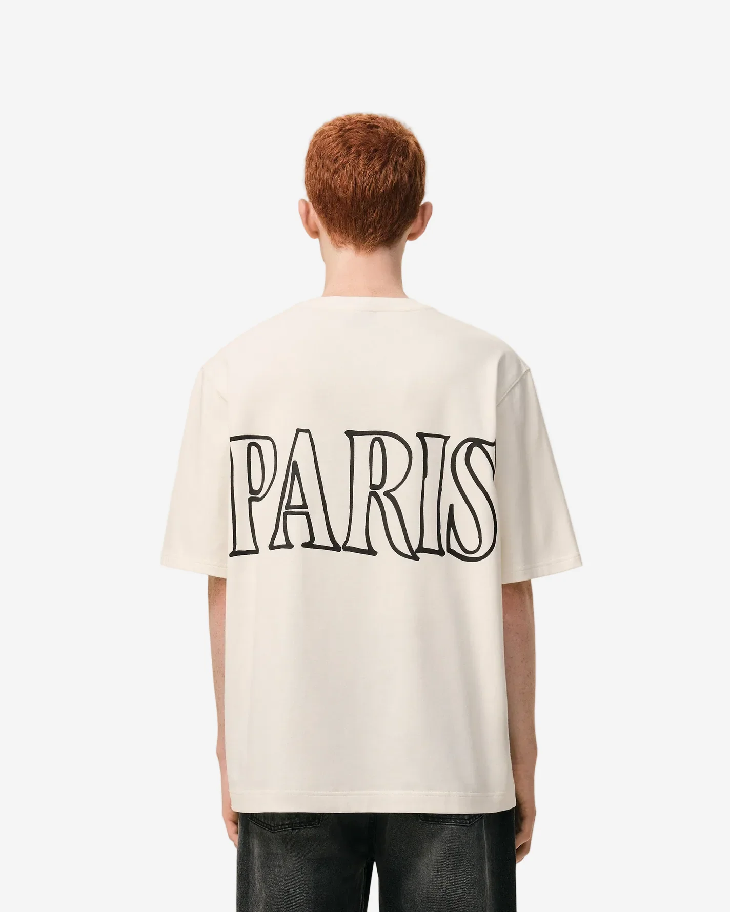 T-Shirt Blanca De Algodón Con Estampado Ami Paris Unisex - Image 5