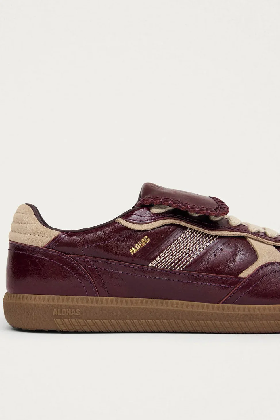 Tenis Alohas De Mujer Tb.490 Club Deep Burgundy Patent Leather - Image 4