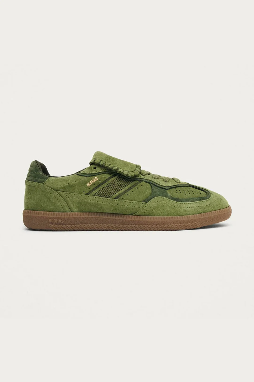 Tenis Alohas De Mujer Tb.490 Club Suede Green Leather