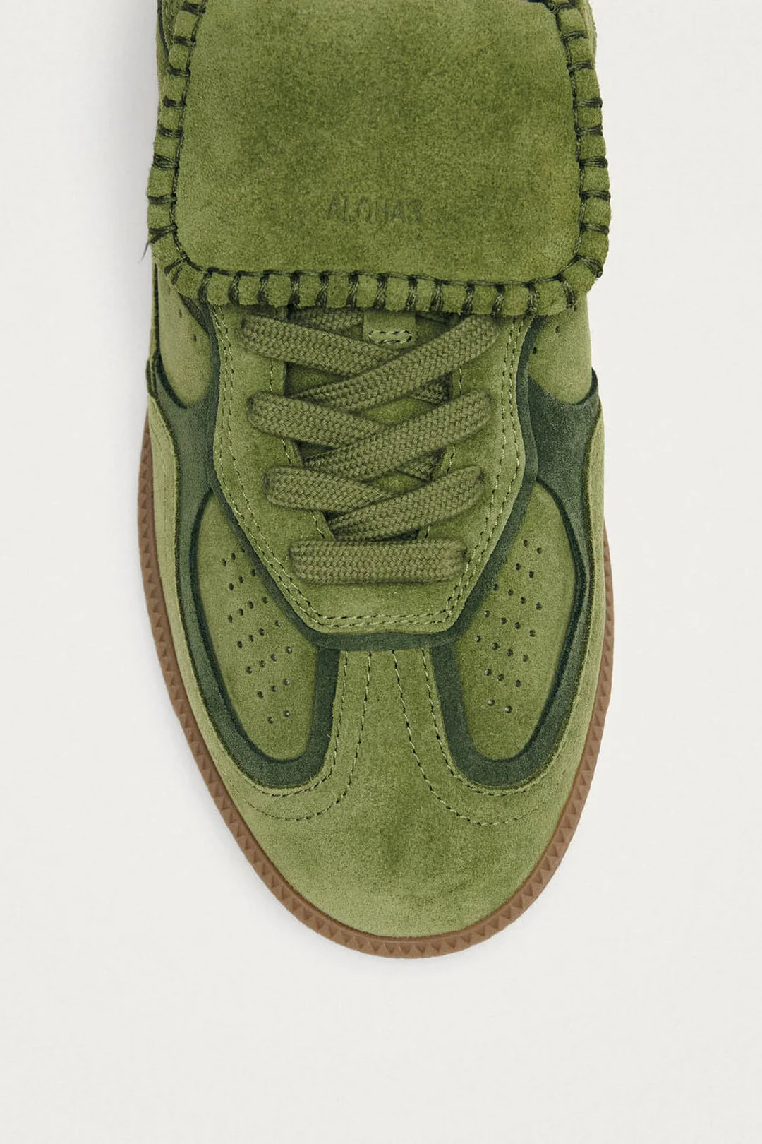 Tenis Alohas De Mujer Tb.490 Club Suede Green Leather - Image 4