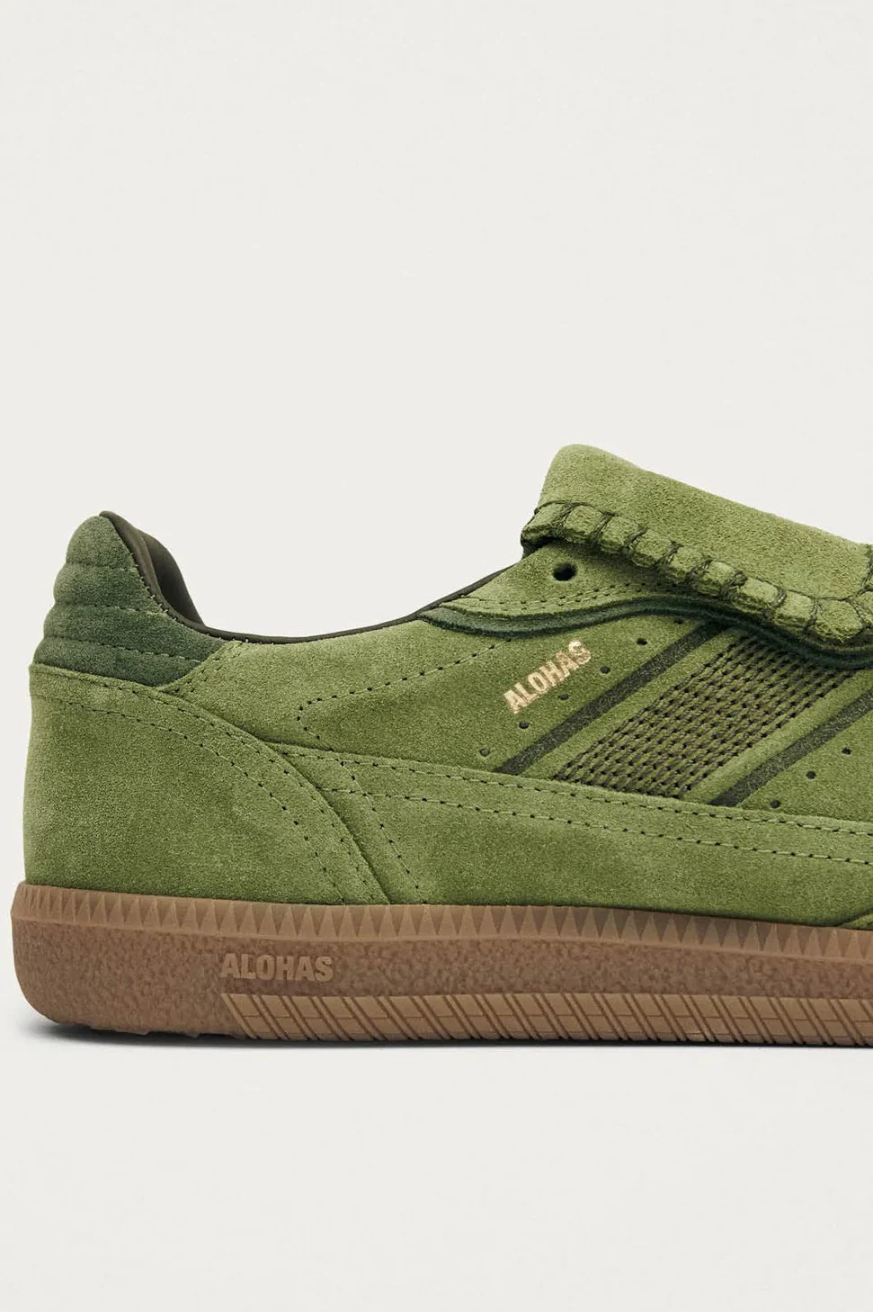 Tenis Alohas De Mujer Tb.490 Club Suede Green Leather - Image 5