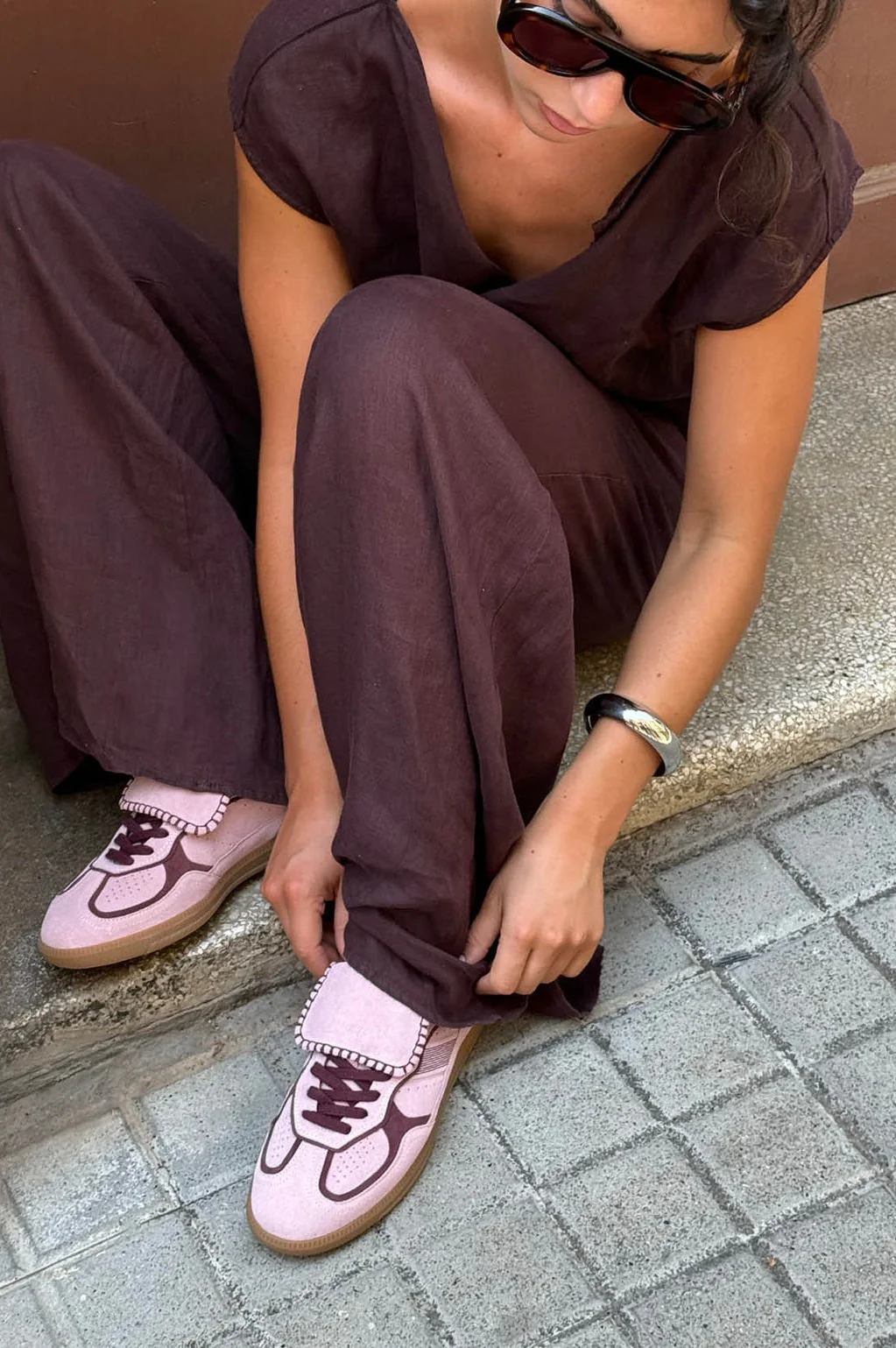 Tenis Alohas De Mujer Tb.490 Club Suede Pink Leather - Image 7