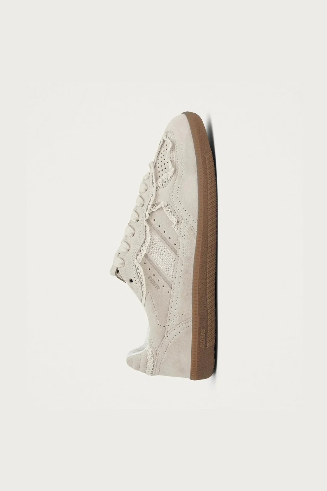 Tenis Alohas De Mujer Tb.490 Crochet Cream Leather - Image 3