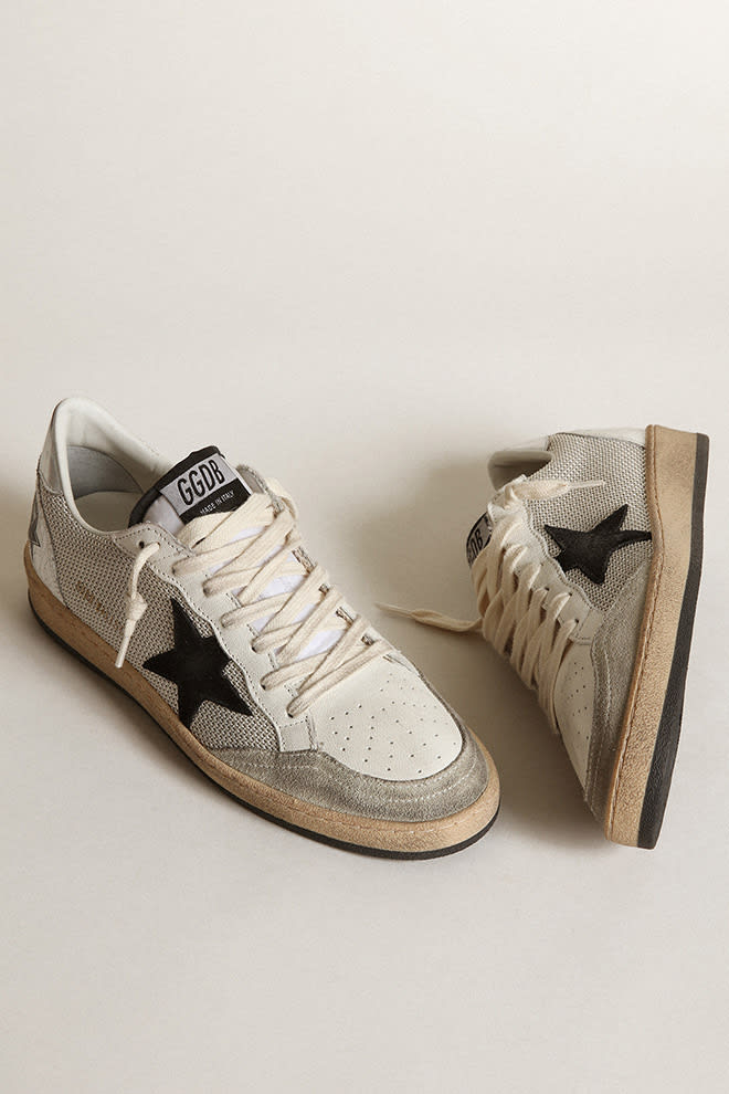 Tenis Golden Goose Ball Star Laminated Star And Heel Crack Hombre - Image 2