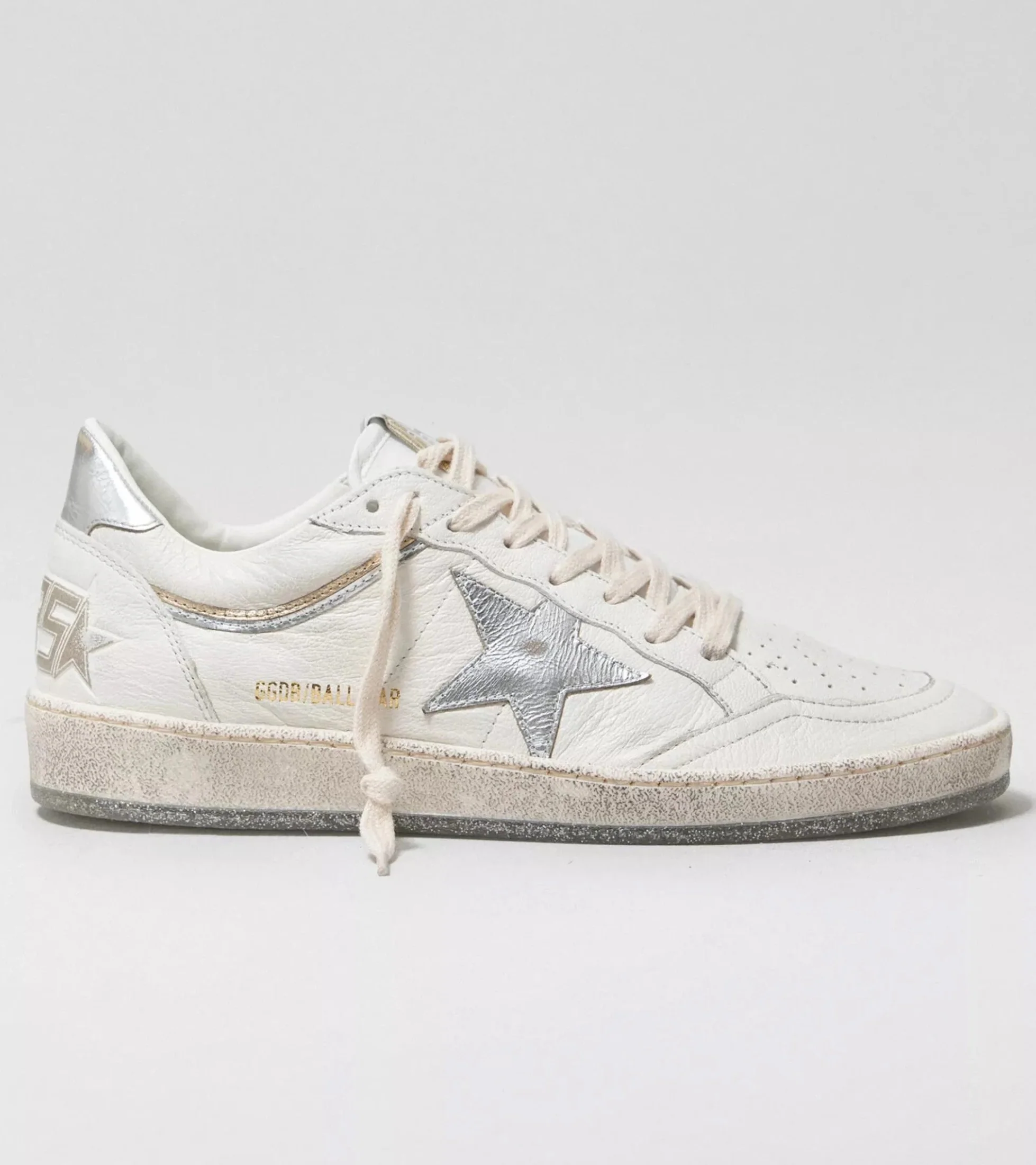 Tenis Golden Goose Ball Star Nappa Laminated Star And Heel Mujer
