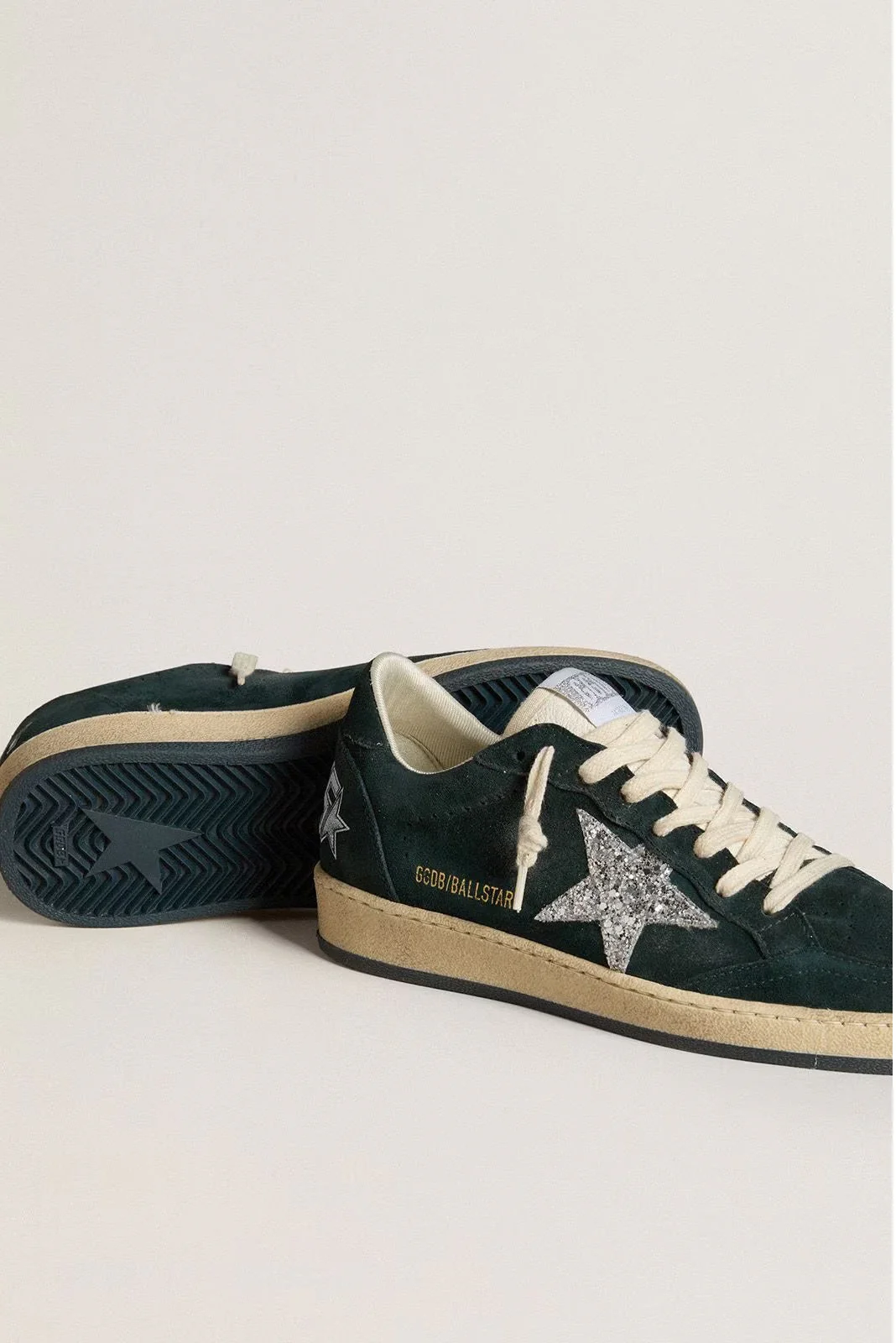 Tenis Golden Goose Ball Star Suede Upper Spur And Heel Glitter Star Mujer - Image 3