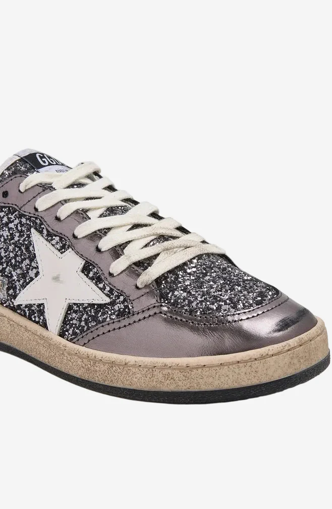 Tenis Golden Goose Ballstar Glitter Heel Leather Star Mujer - Image 2