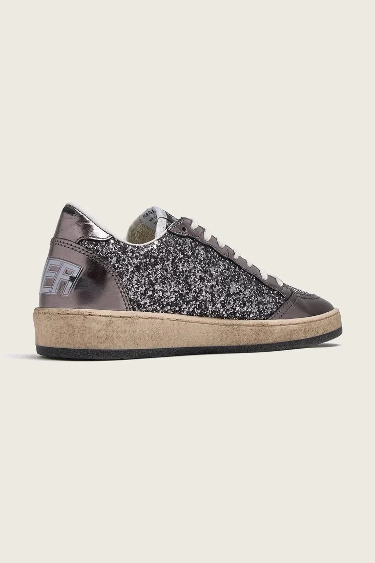 Tenis Golden Goose Ballstar Glitter Heel Leather Star Mujer - Image 3