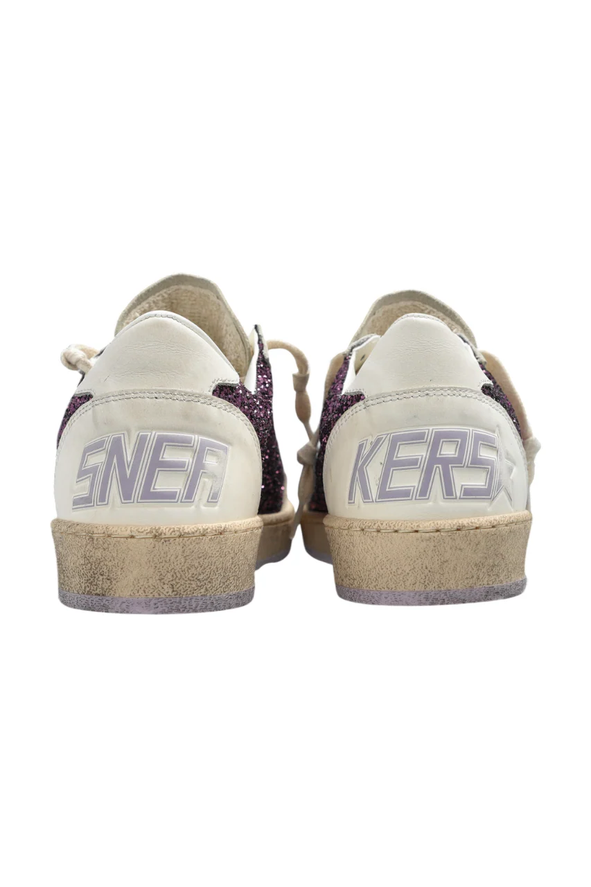 Tenis Golden Goose Ballstar Glitter Leather Star Mujer - Image 4