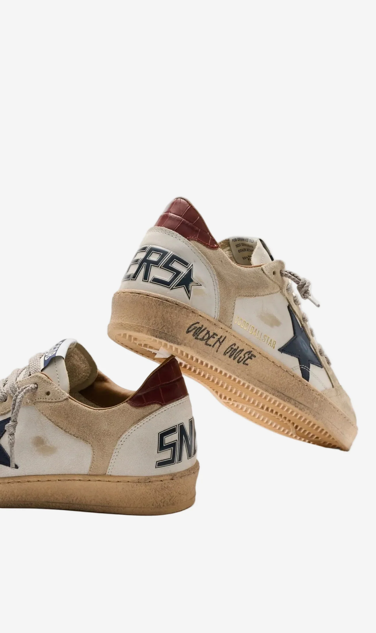 Tenis Golden Goose Ballstar Leather Suede Printed Leather Heel Hombre - Image 2