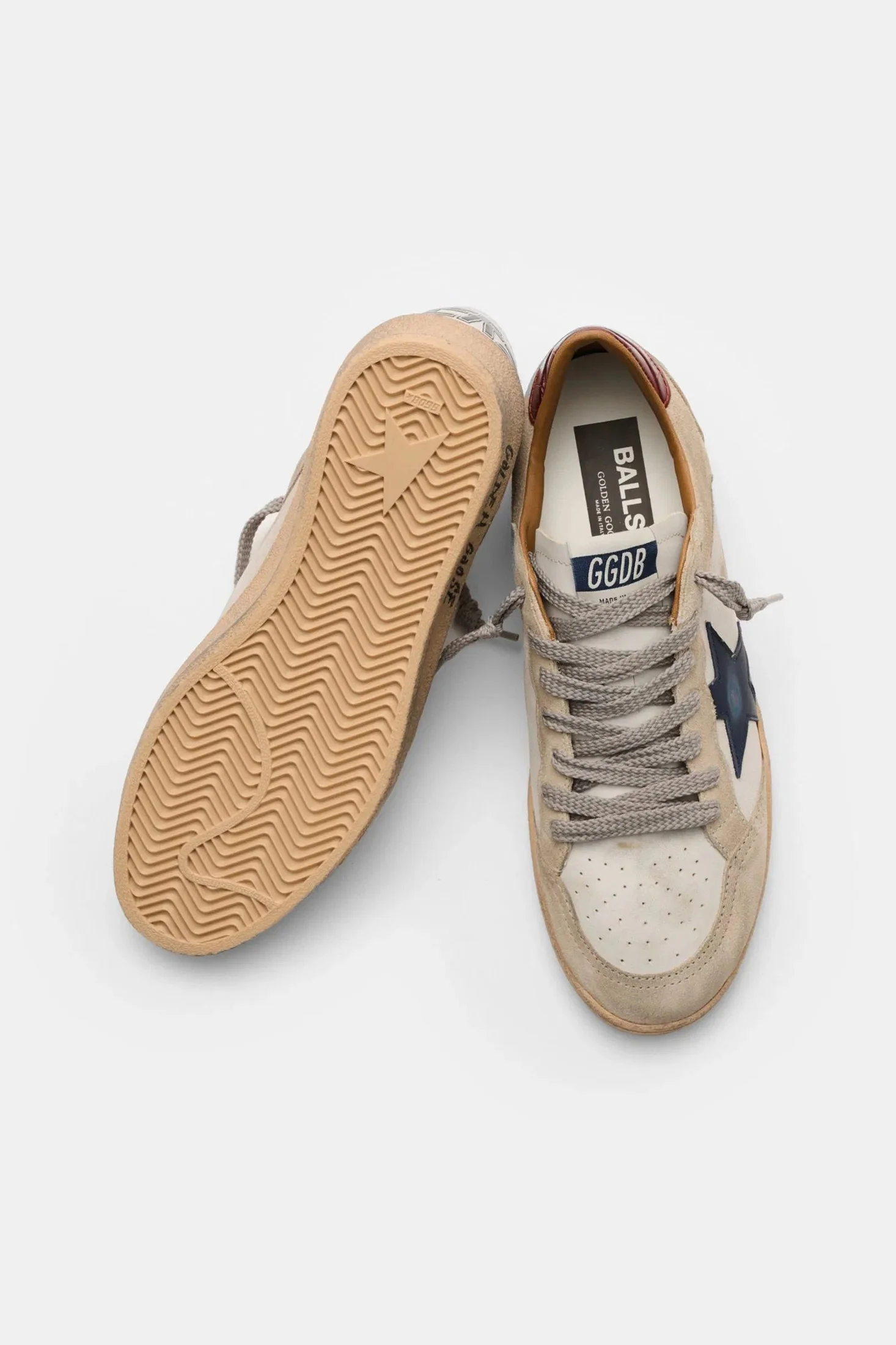 Tenis Golden Goose Ballstar Leather Suede Printed Leather Heel Hombre - Image 3