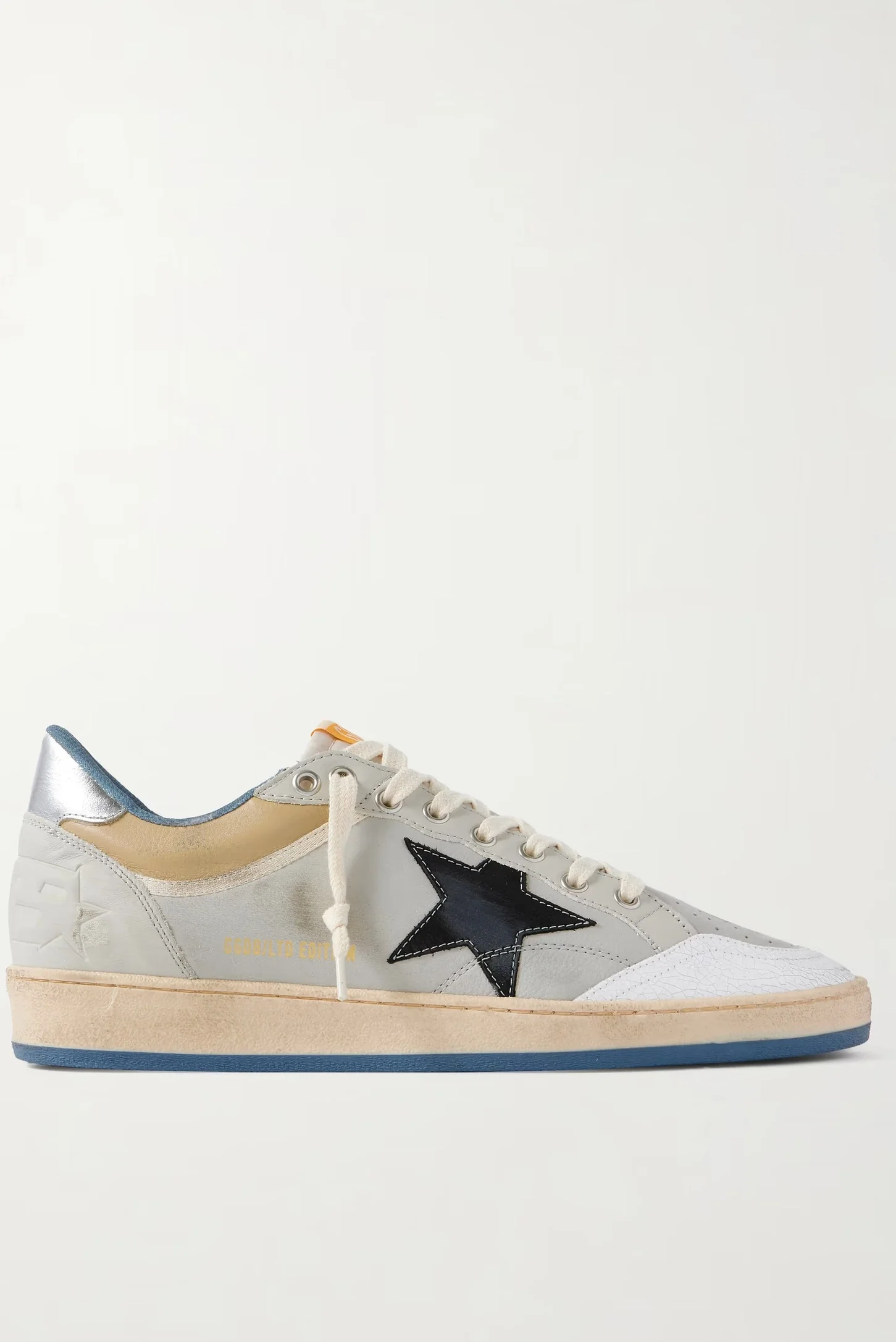 Tenis Golden Goose Ballstar Nabuk And Nylon Crack Leather Hombre