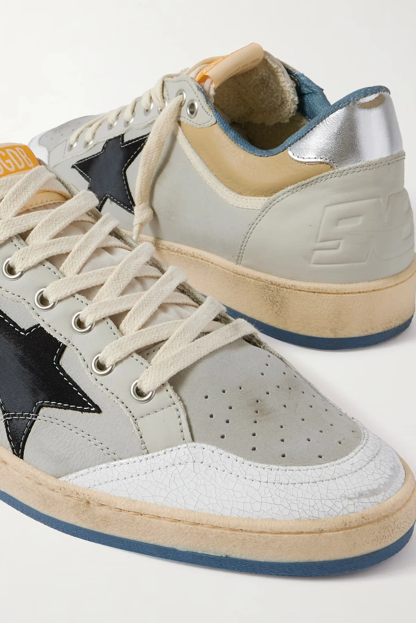 Tenis Golden Goose Ballstar Nabuk And Nylon Crack Leather Hombre - Image 2