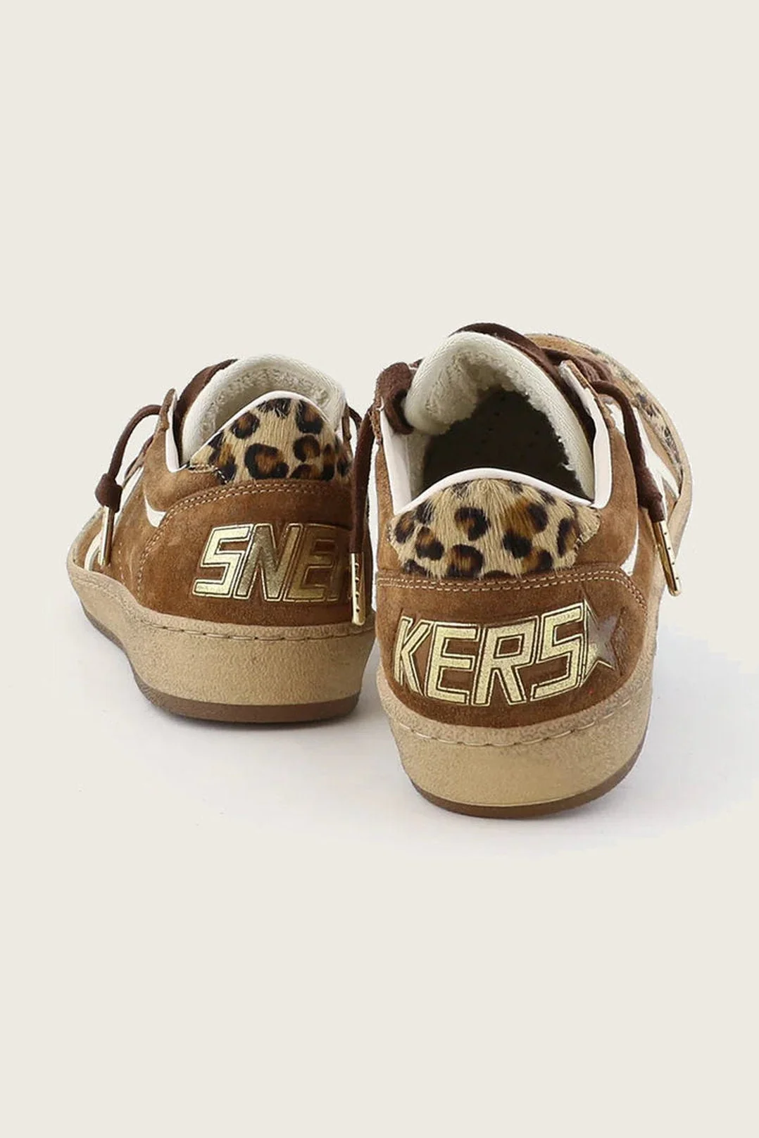 Tenis Golden Goose Ballstar Suede  Horsy Toe And Heel Glitter Star Mujer - Image 4