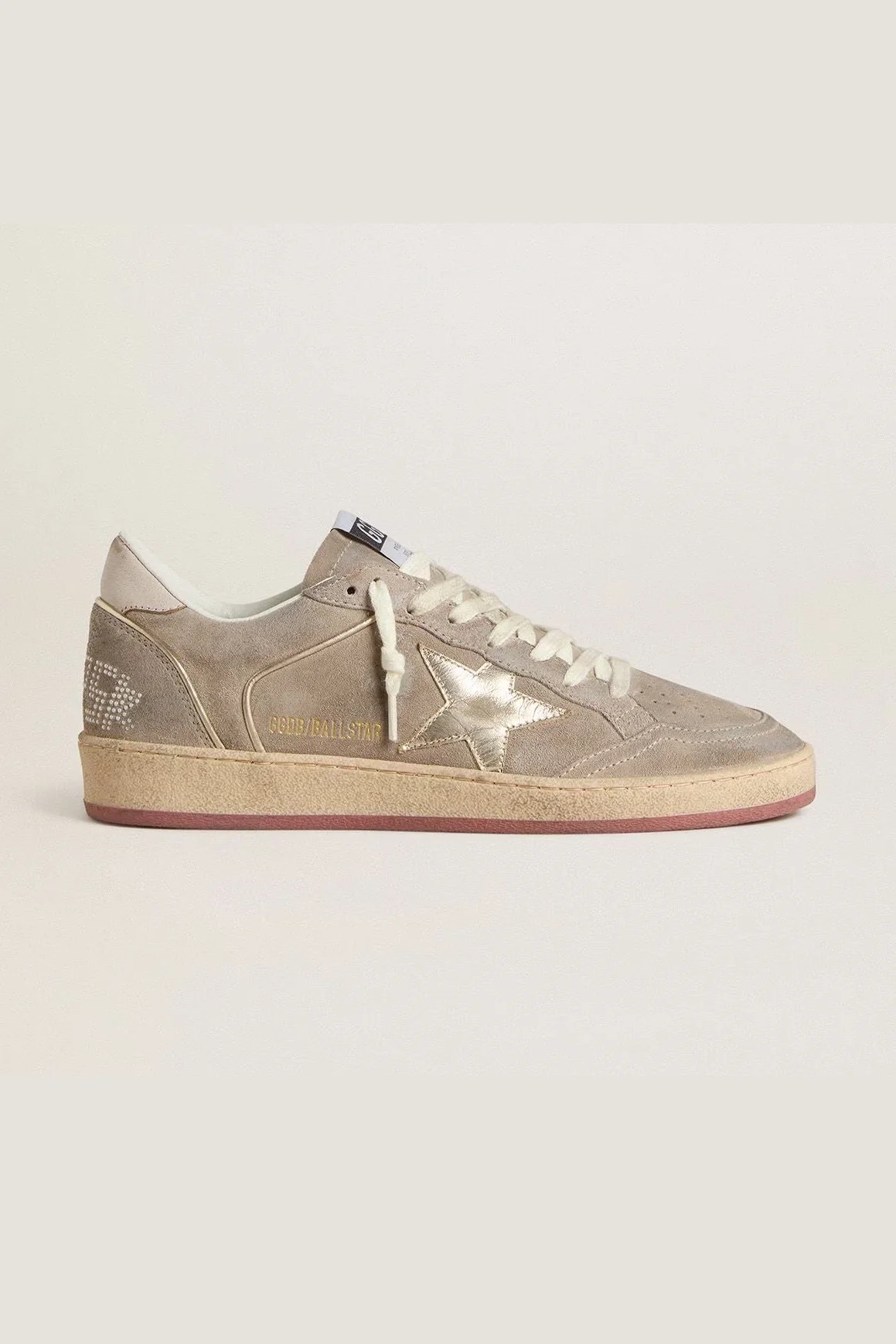 Tenis Golden Goose Ballstar Suede Pearls Laminated Star Leather Heel Mujer