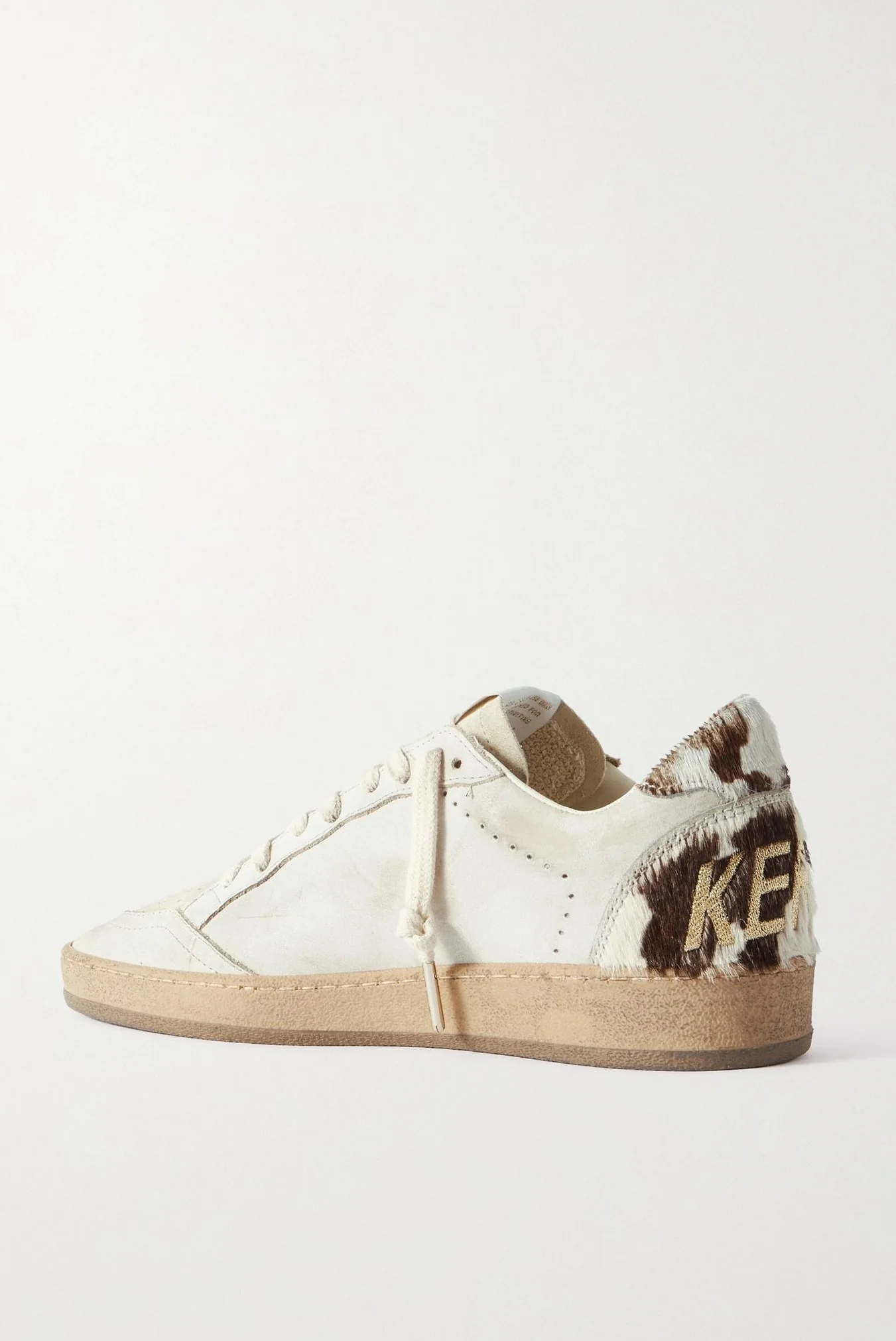 Tenis Golden Goose Ballstar Suede Star Horsy Cow Printed Heel Mujer - Image 3