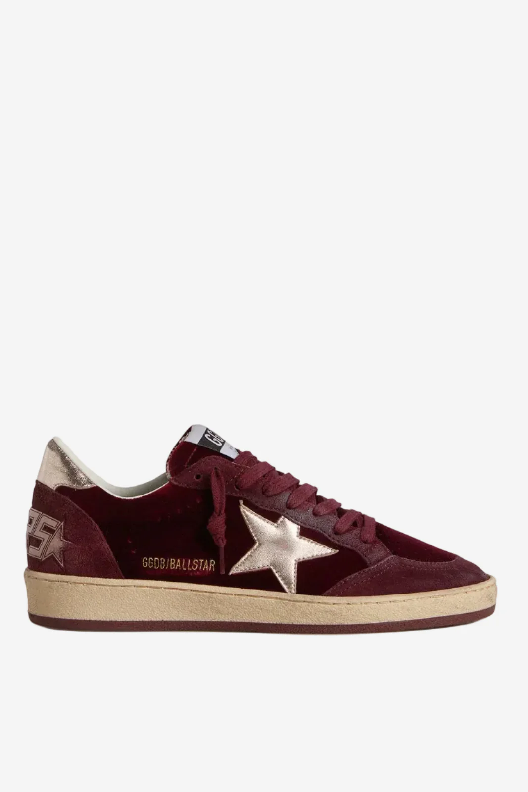 Tenis Golden Goose Ballstar Velvet Upper Suede Toe And Spur Laminated Star Mujer