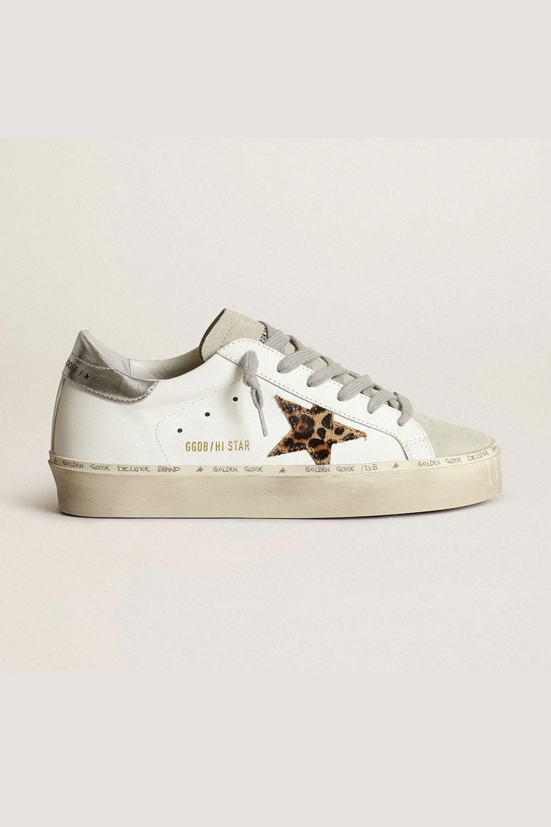 Tenis Golden Goose Hi Star Leather Leopard Horsy Star Mujer