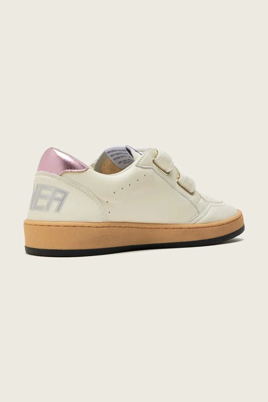 Tenis Golden Goose Kids Ballstar Strap Nappa Glitter Star Laminated Heel - Image 3