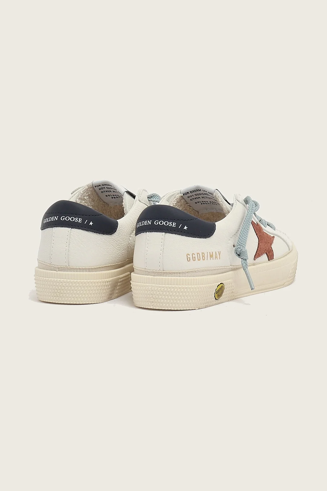 Tenis Golden Goose Kids May Nappa Upper Suede Star Leather Heel - Image 3