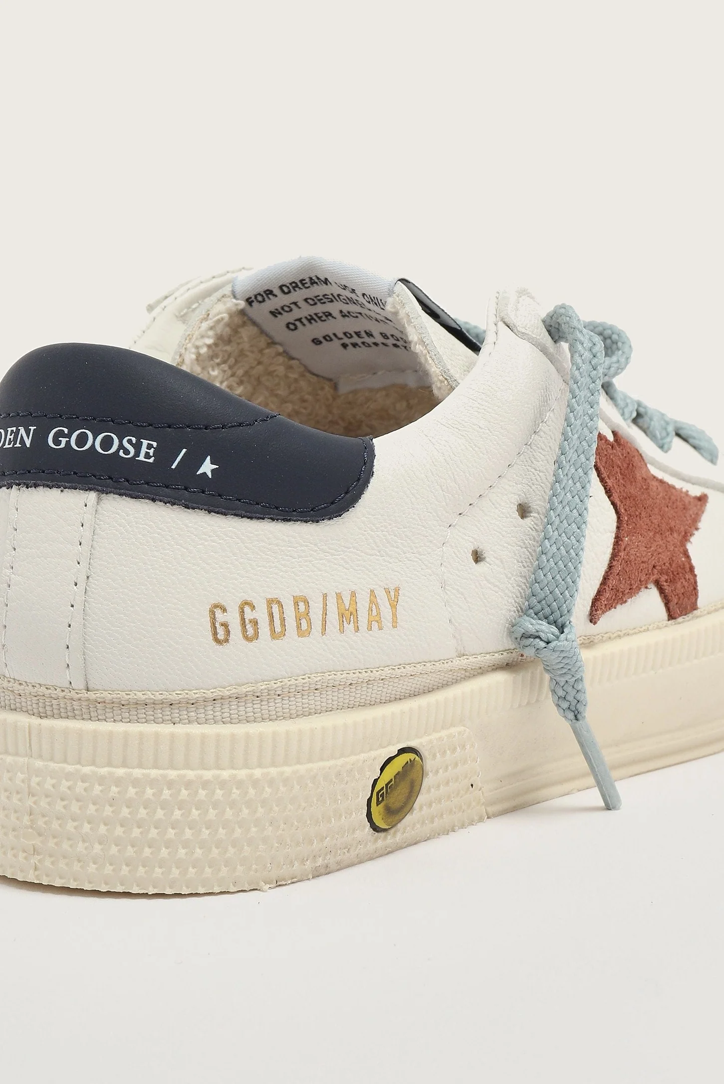 Tenis Golden Goose Kids May Nappa Upper Suede Star Leather Heel - Image 5