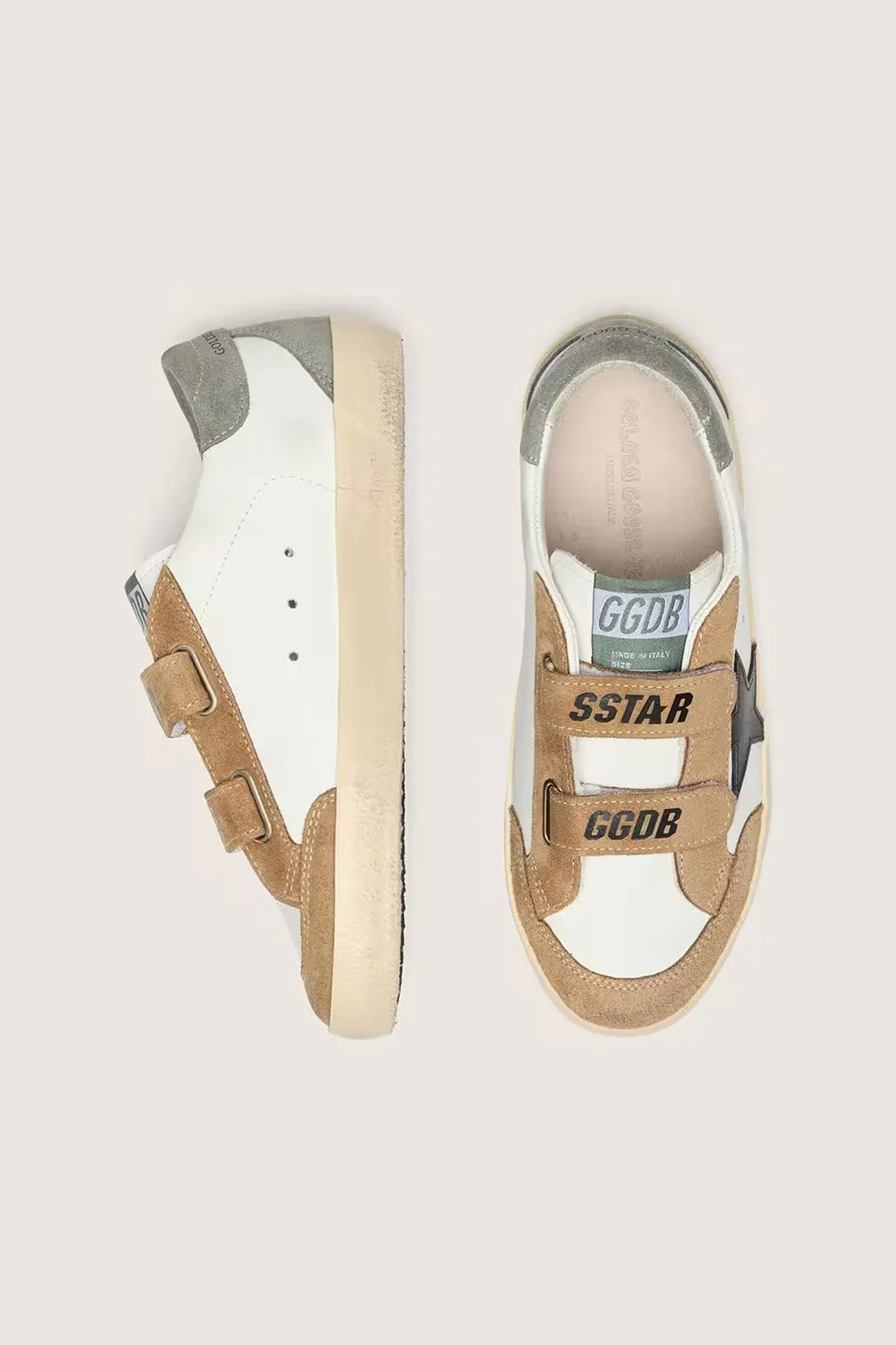 Tenis Golden Goose Kids Old School Leather Penstar Strap - Image 3