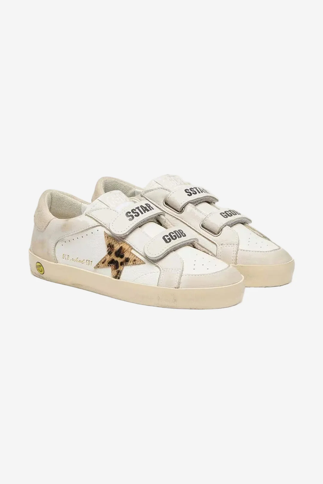 Tenis Golden Goose Kids Old School Nappa Leather Horsy Star Suede Heel - Image 2