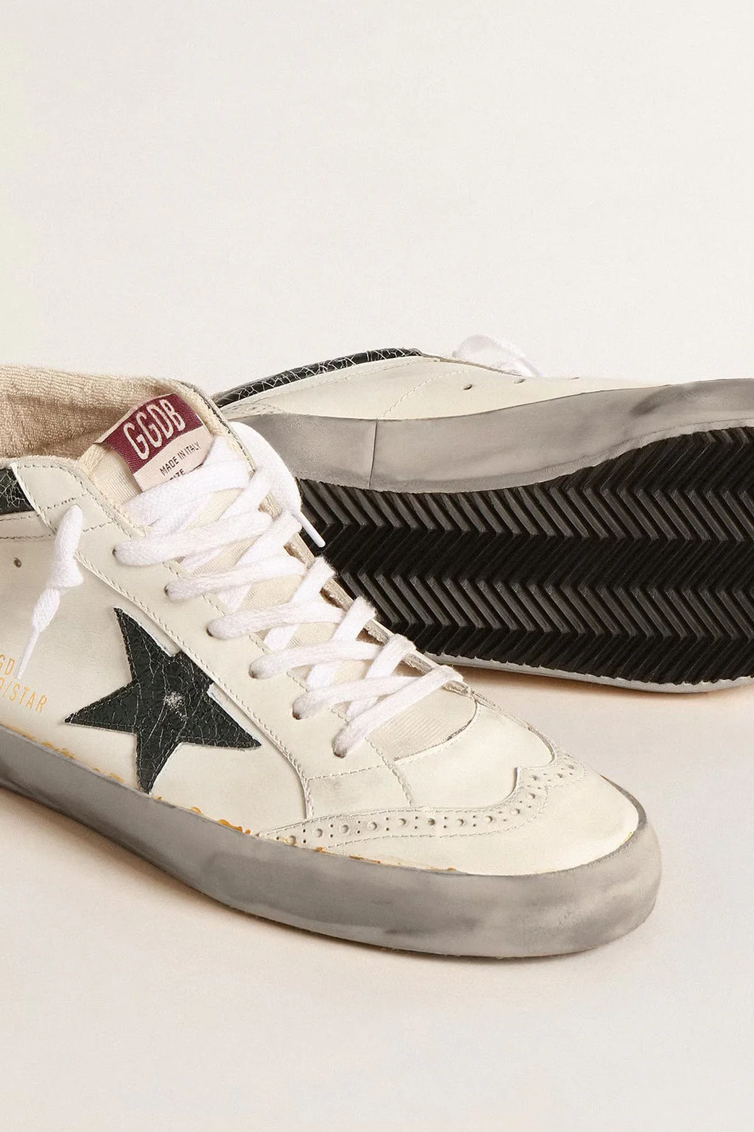Tenis Golden Goose Mid Star Leather Lam Crack Up Hombre - Image 3