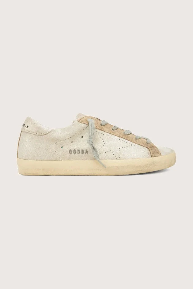 Tenis Golden Goose Super-Star Glitter Upper Toe And Heel Skate Star Mujer