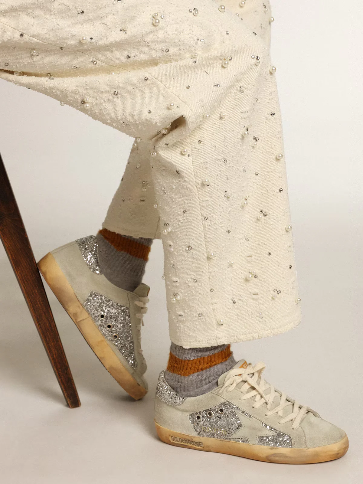 Tenis Golden Goose Super-Star Ice Gray Mujer - Image 5