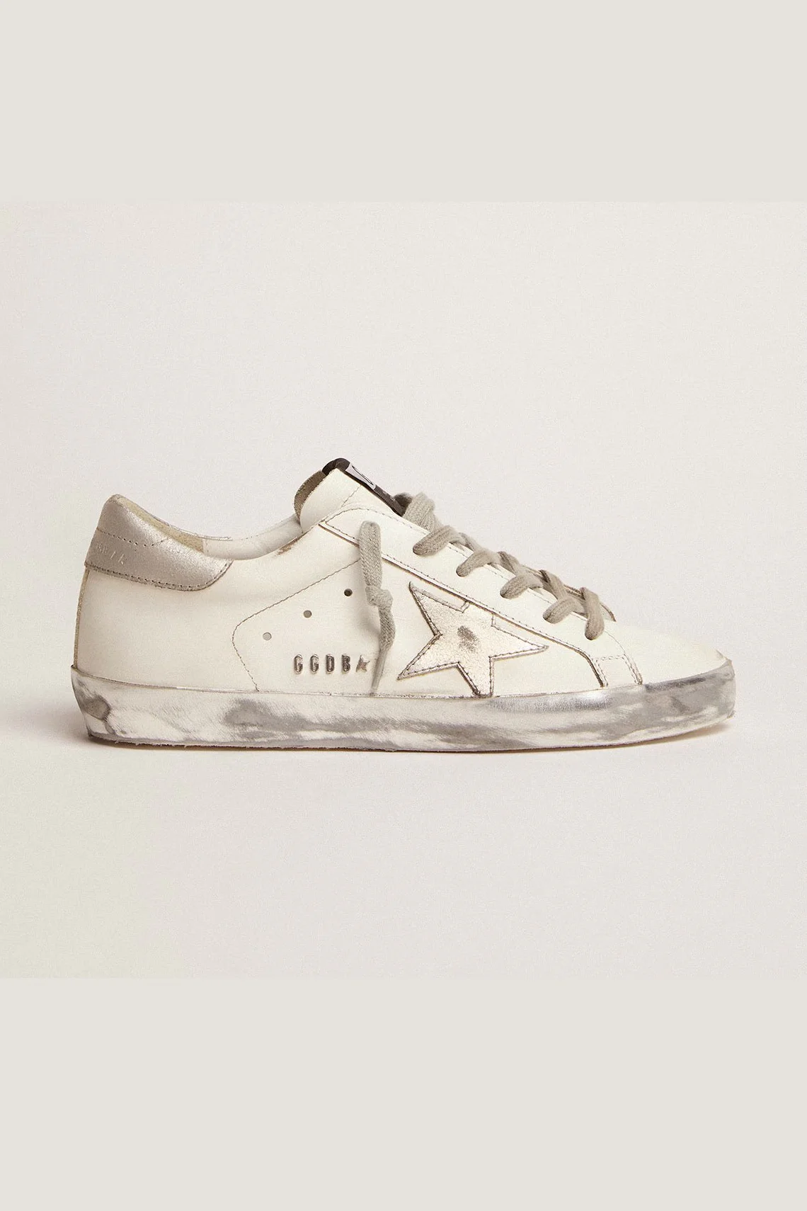 Tenis Golden Goose Super Star Leather Laminated Star Metal Lettering Mujer