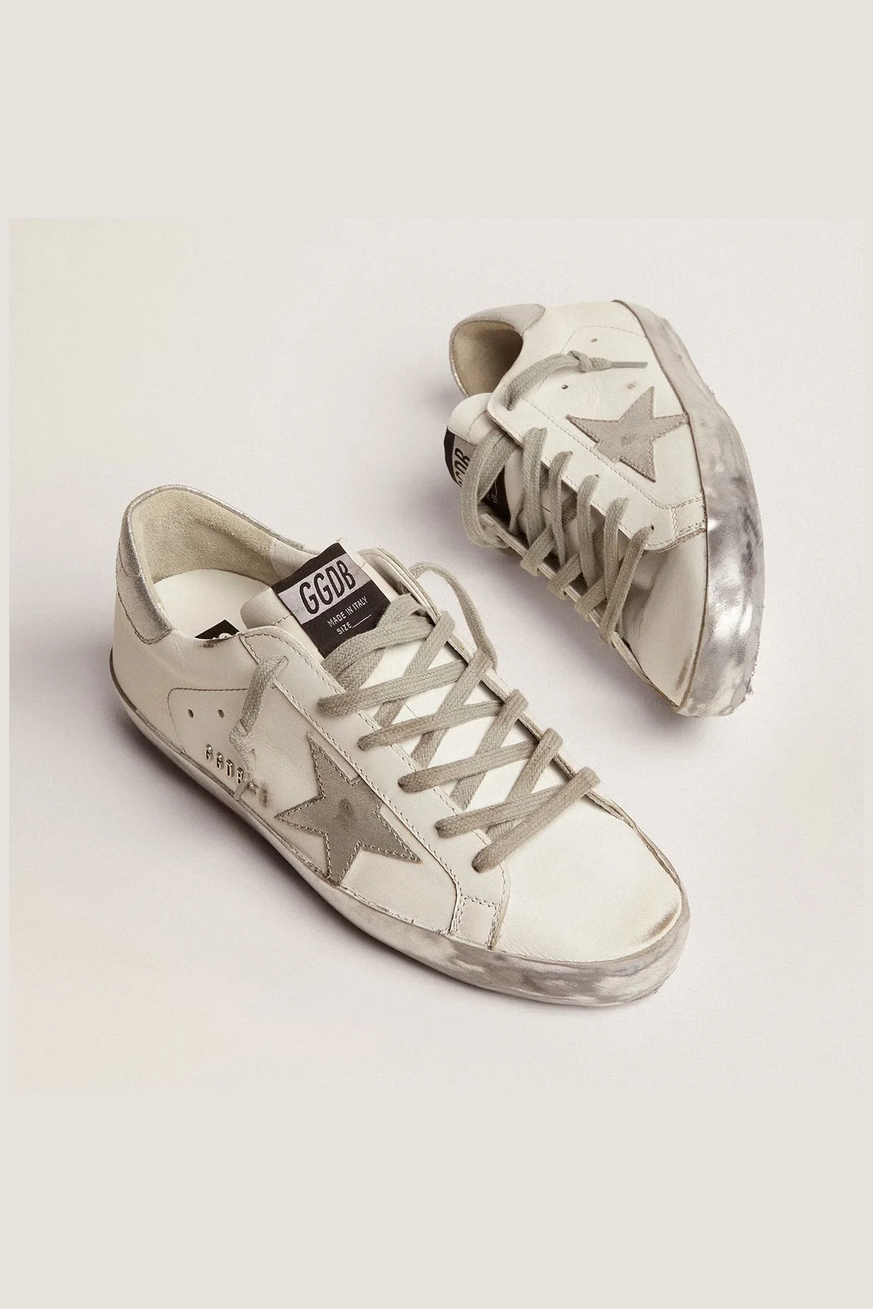 Tenis Golden Goose Super Star Leather Laminated Star Metal Lettering Mujer - Image 2