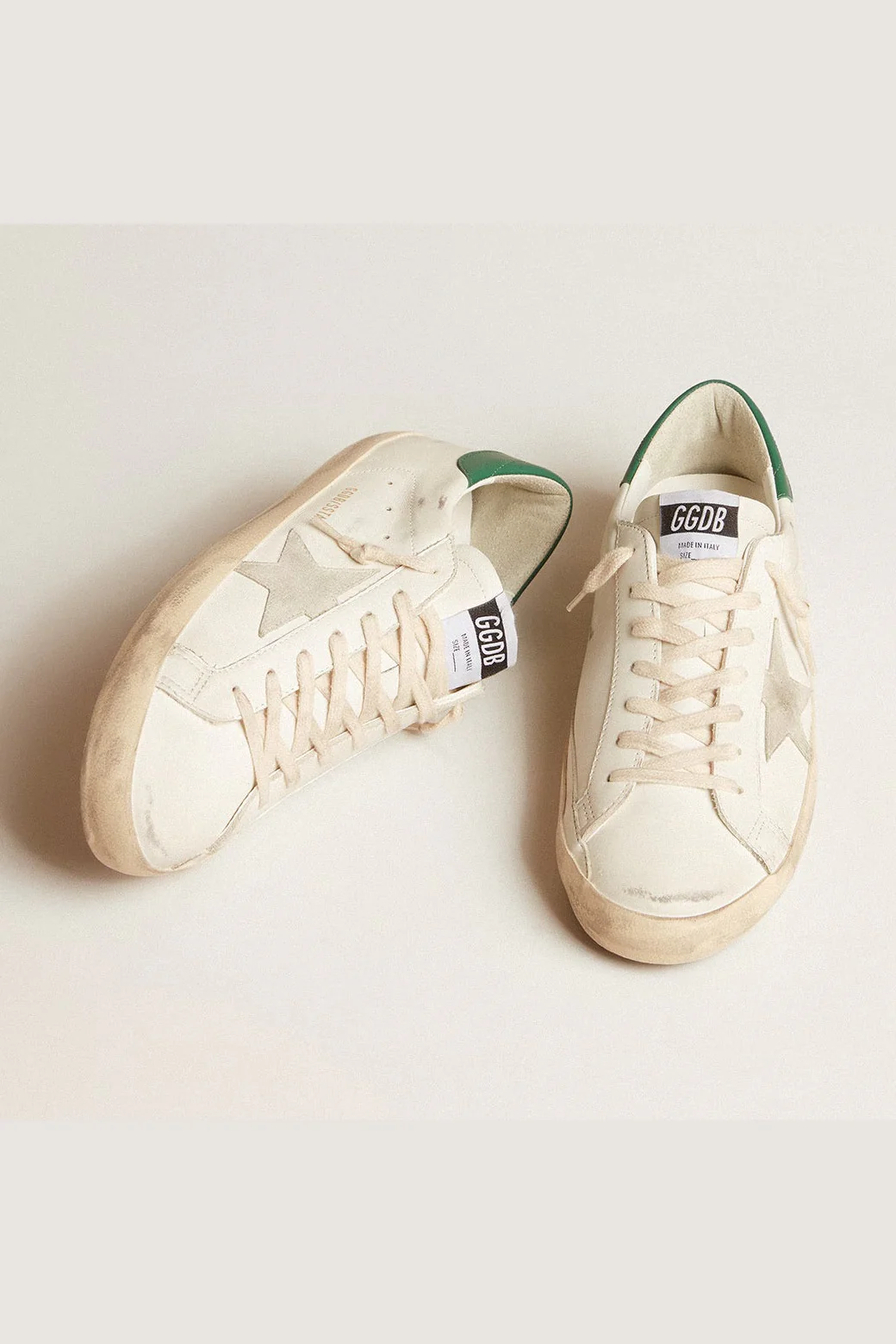 Tenis Golden Goose Super-Star Leather Upper And Heel Suede Star Hombre - Image 2