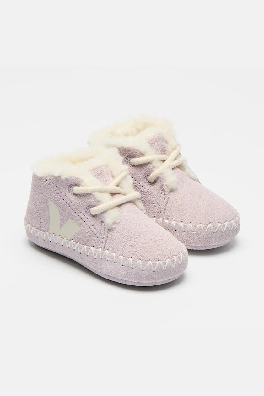Tenis Veja Baby Fured Suede Parme Pierre - Image 3