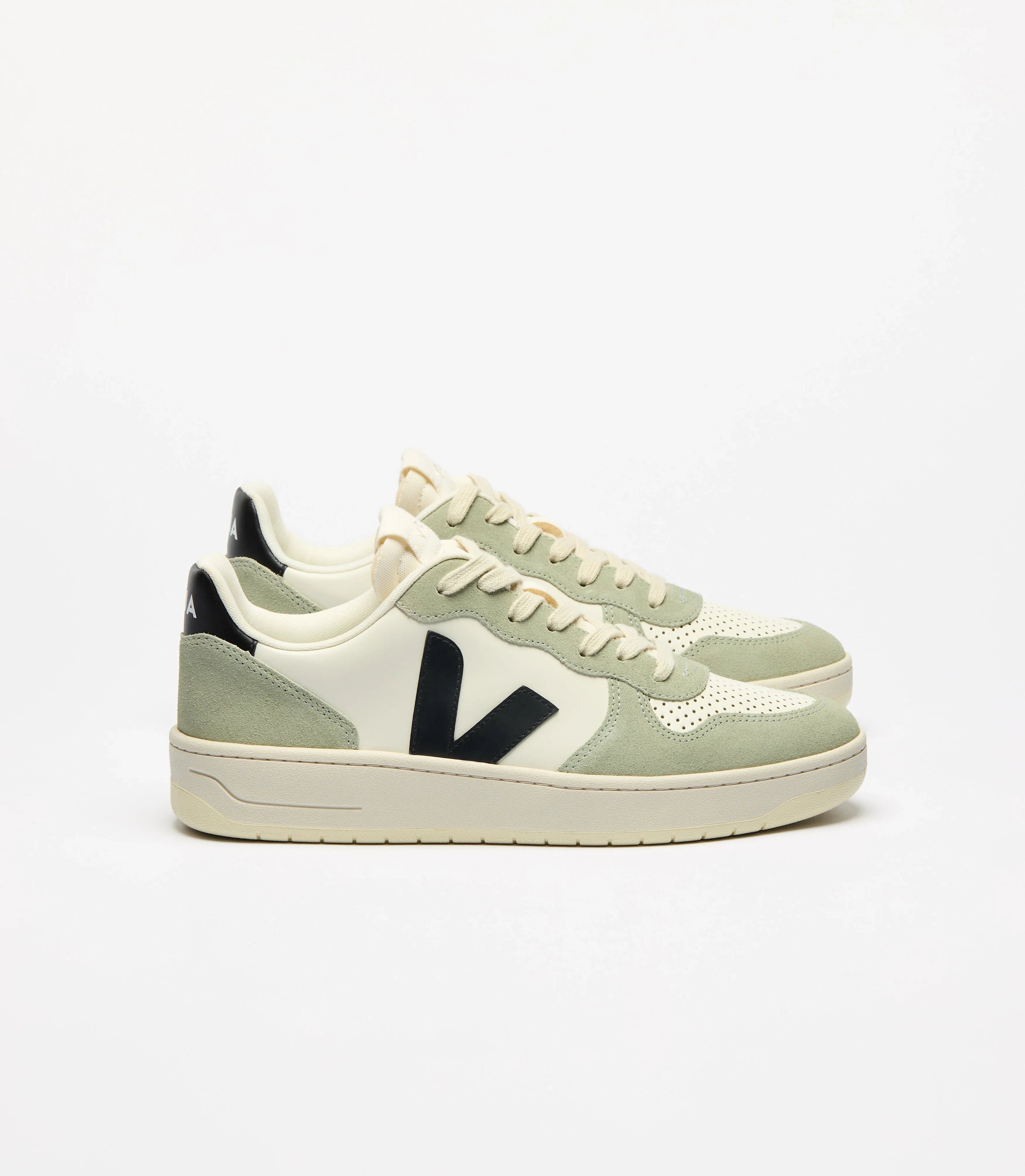 Tenis Veja De Hombre V-10 Leather Pure Black Clay