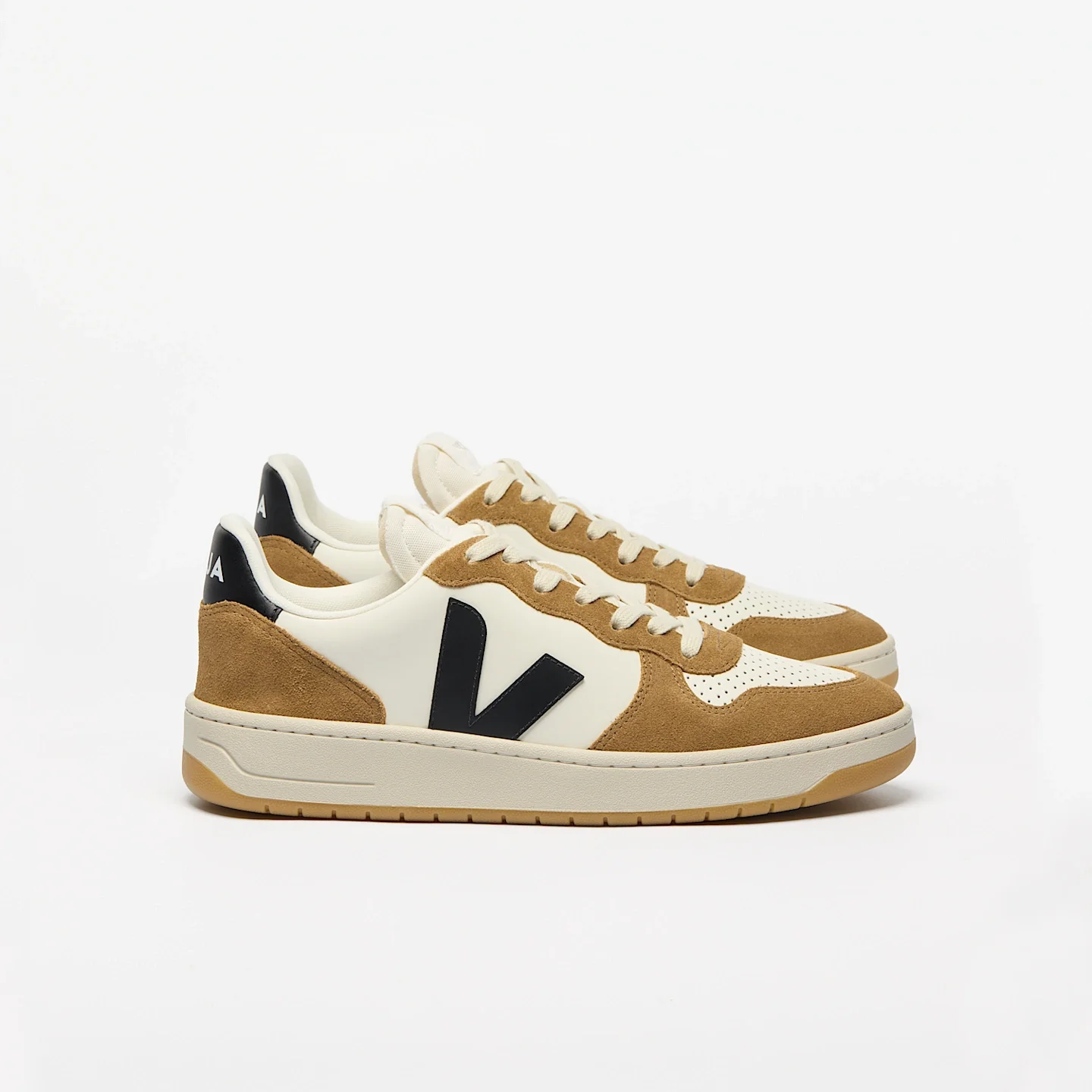 Tenis Veja De Hombre V-10 Leather Pure Black Tent