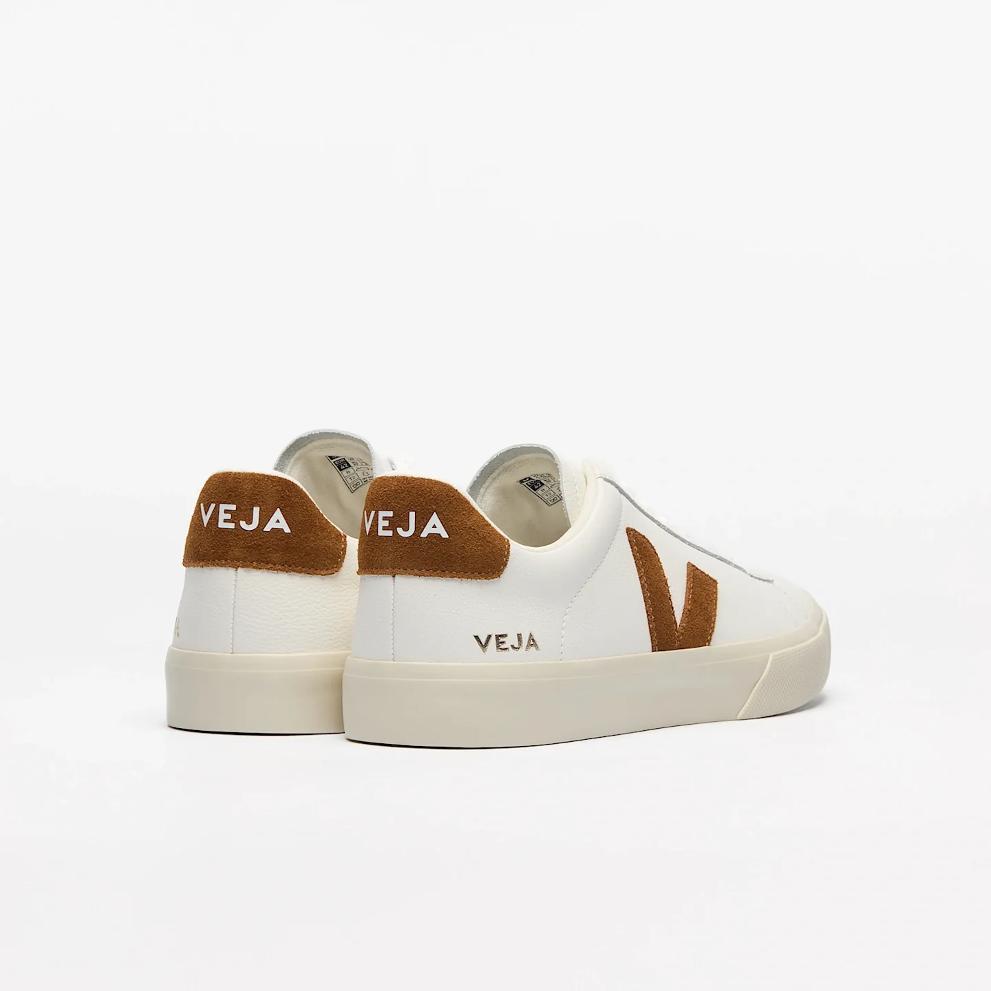 Tenis Veja De Mujer Campo Leather White Cognac - Image 3