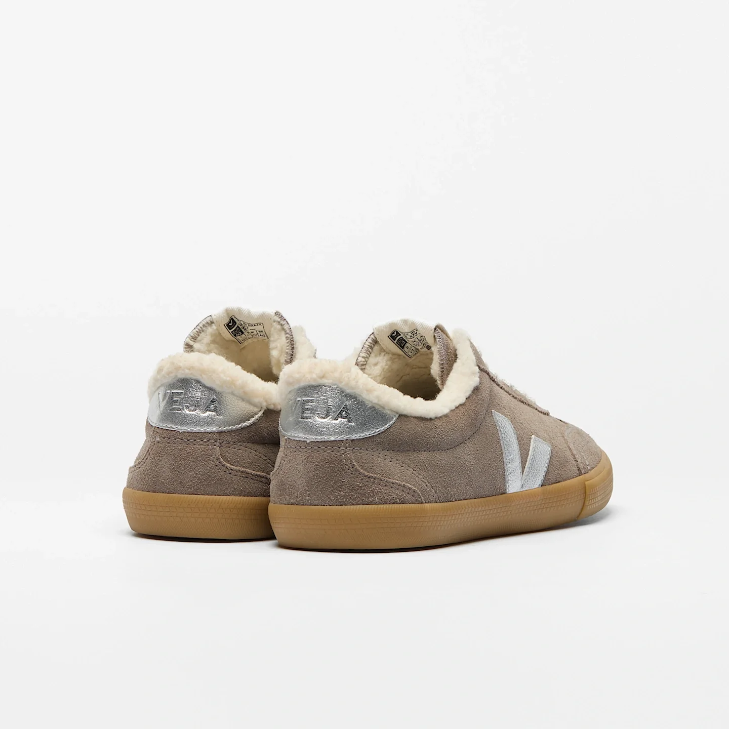Tenis Veja De Mujer Volley Fured Suede Moonrock Silver - Image 3