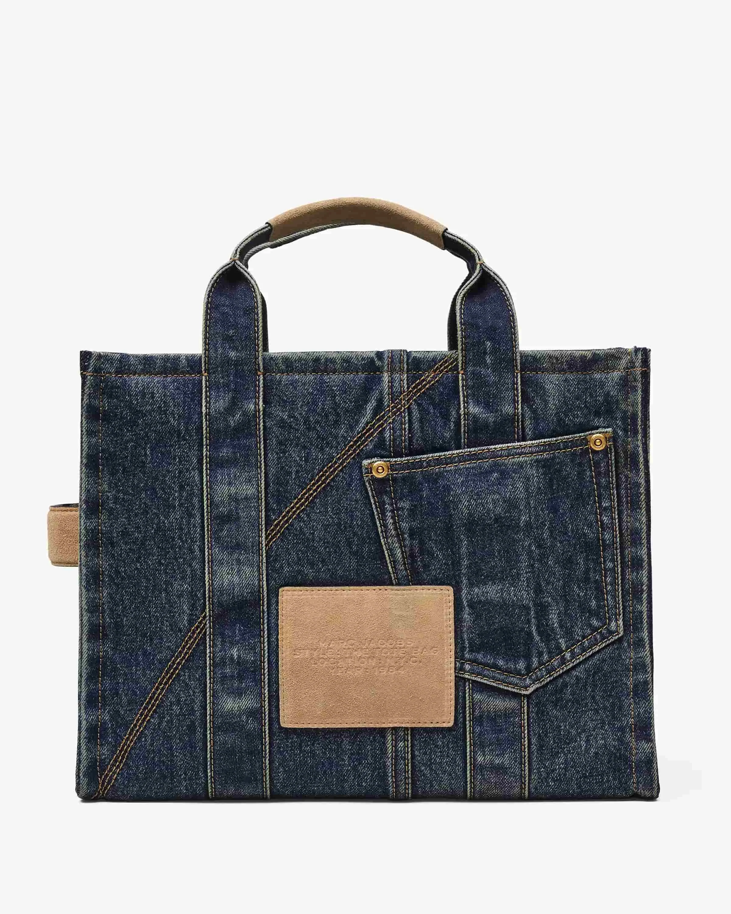 The Denim Suede Medium Cargo Tote Bag - Image 2