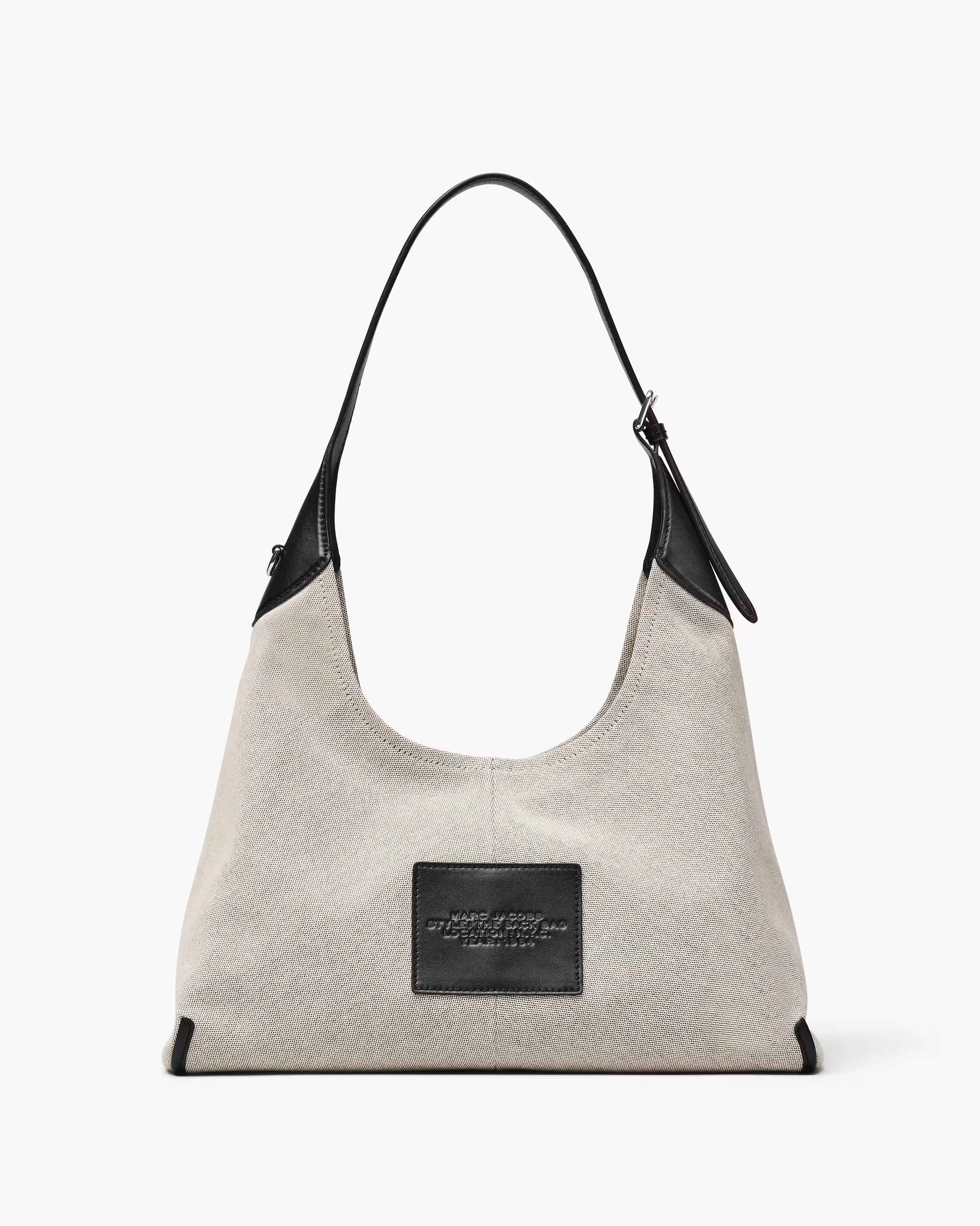The Leather-Trim Canvas Belted Sack Bag - Image 3