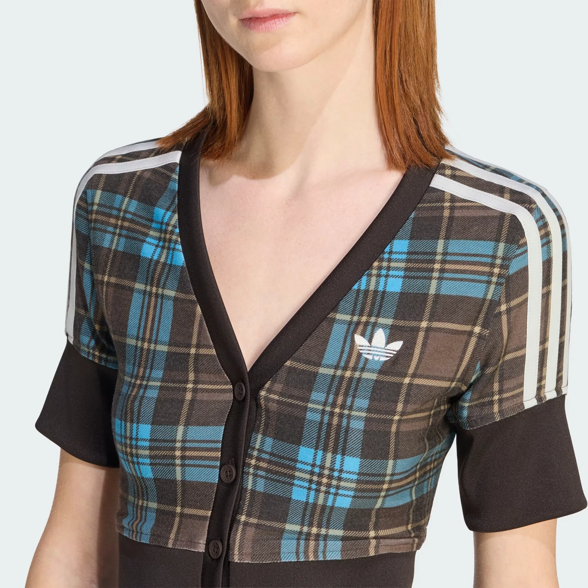 Top Adidas Check V-Neck - Image 2