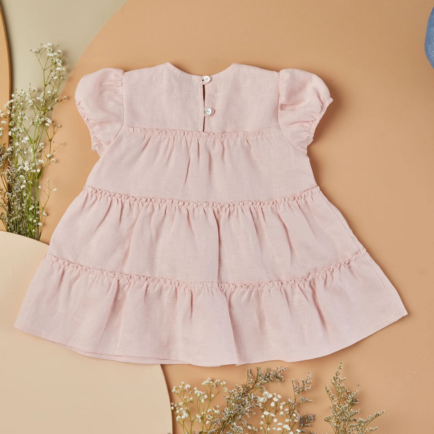 Vestido Amelia Lino Flores - Image 3