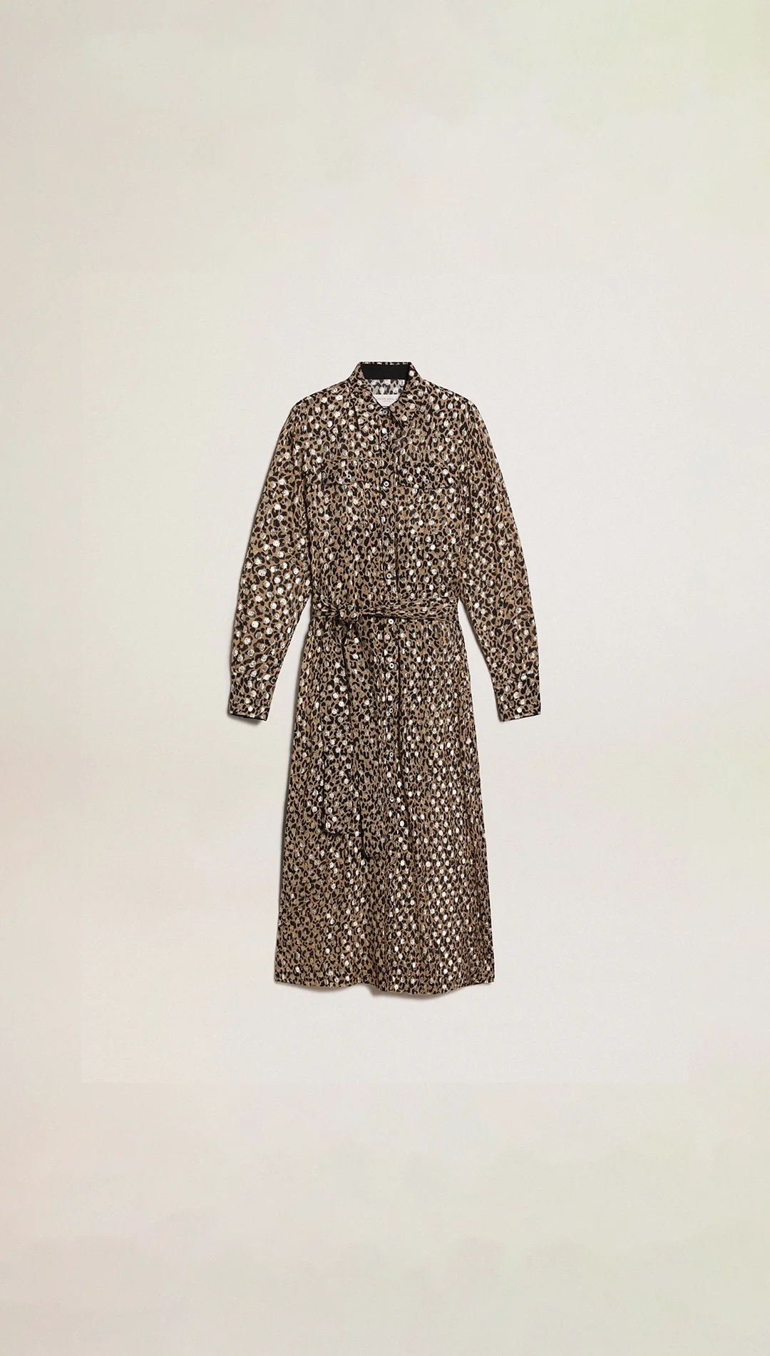Midi Vestido Golden Goose Mujer Chemisier Leopard Print - Image 2